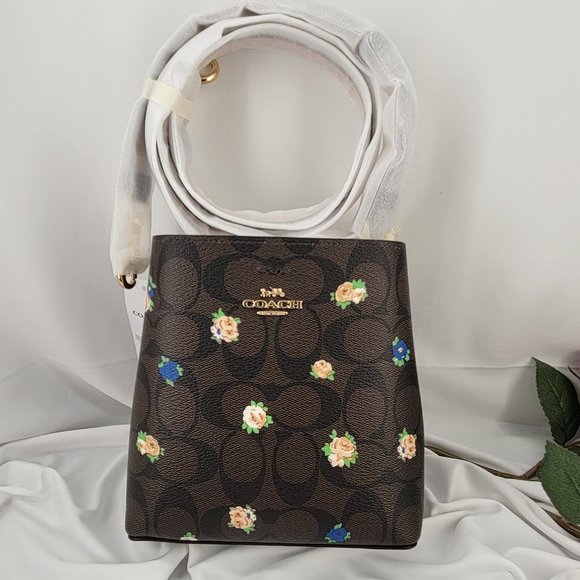 Coach Bucket Bag in Vintage Mini Rose Print, NWT - Picture 4 of 9